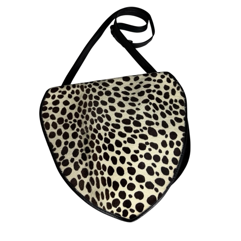 Vintage Didi animal print calf skin fur crossbody bag leather velvet 80s/90s
